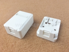 CAT5E 8P8C 1 port surface mount box with keystone jack with RoHS Certificate