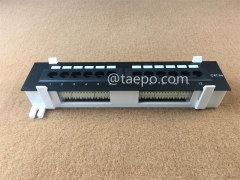 10 inch 1U CAT5E RJ45 UTP wall mounted 12 port network patch panel with bracket