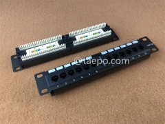 10 inch 1U CAT5E RJ45 UTP 12 port network patch panel