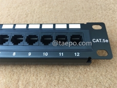 10 inch 1U CAT5E RJ45 UTP 12 port network patch panel