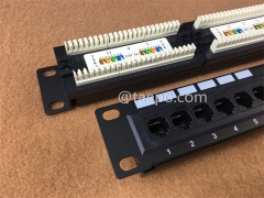 10 inch 1U CAT5E RJ45 UTP 12 port network patch panel