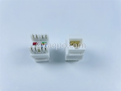 CAT6 UTP unshielded 8P8C AP style 180 degree Keystone jack