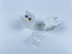 CAT6 UTP unshielded 8P8C AP style 180 degree Keystone jack