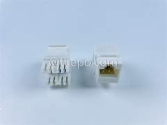 CAT6 UTP unshielded 8P8C AP style 180 degree Keystone jack