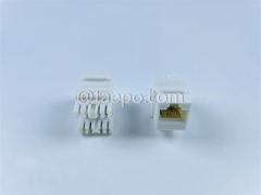 CAT6 UTP unshielded 8P8C AP style 180 degree Keystone jack