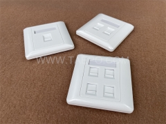 86x86mm AP style 2 port RJ45 double network wall faceplate