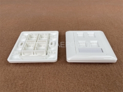 86x86mm AP style 4 port RJ45 wall network face plate