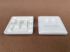 86x86mm AP style 2 port RJ45 double network wall faceplate