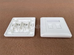 86x86mm AP style 2 port RJ45 double network wall faceplate