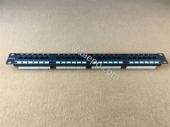 19 inch 1U rack mounted 24 port CAT5E RJ45 UTP network patch panel with 110 and IDC Terminal