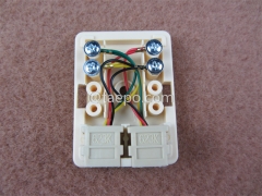 2 port CAT3 6P4C telephone jack wire connection box