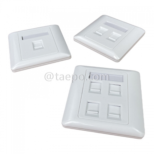 86x86mm AP style 4 port RJ45 wall network face plate