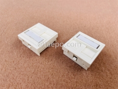 45x45mm 2 port French Style network faceplate insert for Cat5e Cat6 Keystona jack