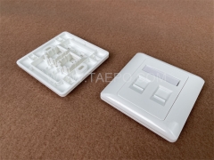 86x86mm AP style 2 port RJ45 double network wall faceplate