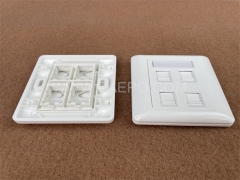 86x86mm AP style 4 port RJ45 wall network face plate