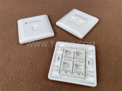 86x86mm AP style 4 port RJ45 wall network face plate