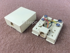 CAT3 telephone wire connection box with 6P4C RJ11 jack with RoHS Certificate