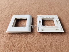 80x80mm 2 port RJ45 network French faceplates applicable with faceplate insert and keystone jack from China Manufacturer for Sale