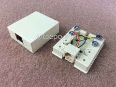 CAT3 telephone wire connection box with 6P4C RJ11 jack with RoHS Certificate