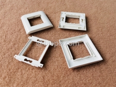 80x80mm 2 port RJ45 network French faceplates applicable with faceplate insert and keystone jack from China Manufacturer for Sale