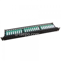 19 inch 1U rack mount 48 port CAT6 UTP patch panel with IDC terminal and bracket