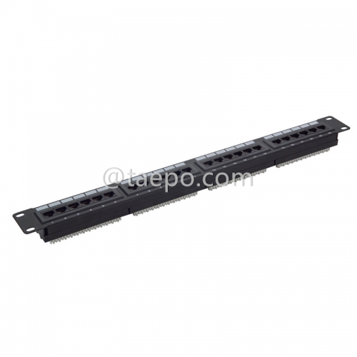 19 inch 1U rack mount 24 port CAT6 UTP patch panel with cable management