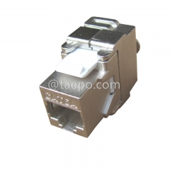 180 degree CAT6A 8P8C RJ45 STP shielded Keystone modular jack