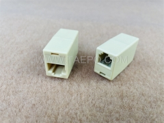 180 degree CAT3 6P4C telephone Inline coupler