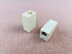 180 degree CAT3 6P4C telephone Inline coupler