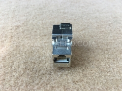 180 degree CAT6A 8P8C RJ45 STP shielded Keystone modular jack