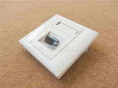 86x86mm Fiber optic faceplate for duplex SC adapter