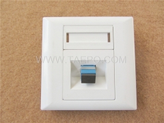 86x86mm Fiber optic faceplate for duplex SC adapter