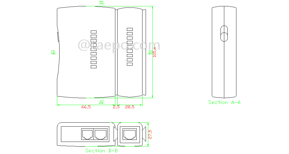 Schematic Diagrams for RJ45 cable tester