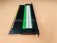 19 inch 1U 50 port CAT3 UTP RJ45 rack mount voice patch panel with bracket