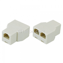 6P4C RJ11 female to Duplex female Telephone socket Splitter adapter