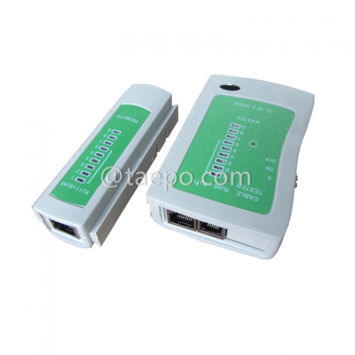 Network patch cable wire tester for RJ11 and RJ45