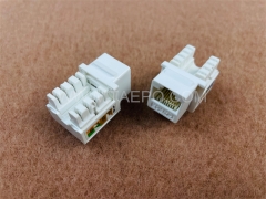 UTP 8P8C 90 degree network CAT5E RJ45 Keystone jack