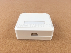 CAT5E RJ45 8P8C UTP 2 port surface mount box Compatible with keystone jack with RoHS Certificate