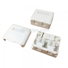 CAT5E RJ45 8P8C UTP 2 port surface mount box Compatible with keystone jack with RoHS Certificate