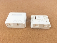 CAT5E RJ45 8P8C UTP 2 port surface mount box Compatible with keystone jack with RoHS Certificate