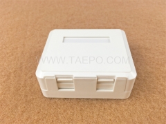 CAT5E RJ45 8P8C UTP 2 port surface mount box Compatible with keystone jack with RoHS Certificate