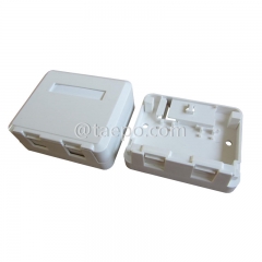 CAT5E RJ45 8P8C UTP 2 port surface mount box Compatible with keystone jack with RoHS Certificate