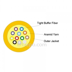 12 fibers GJPFJV singlemode 9/125um G.652D Multi-purpose distribution cable