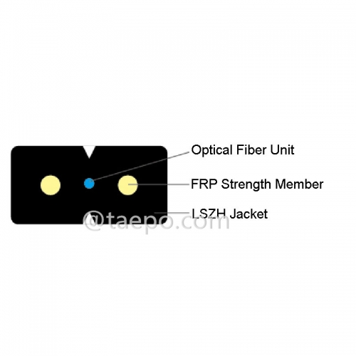1 fiber GJXFH singlemode 9/125um G657A Bow-type drop cable