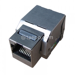 CAT5E STP shielded TJ45 8P8C 90 degree Keystone jack