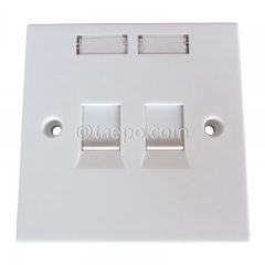 86x86mm UK style 2 port face plate