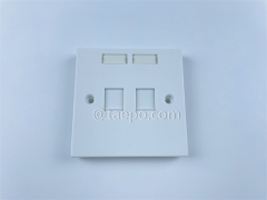 86x86mm UK style 2 port face plate