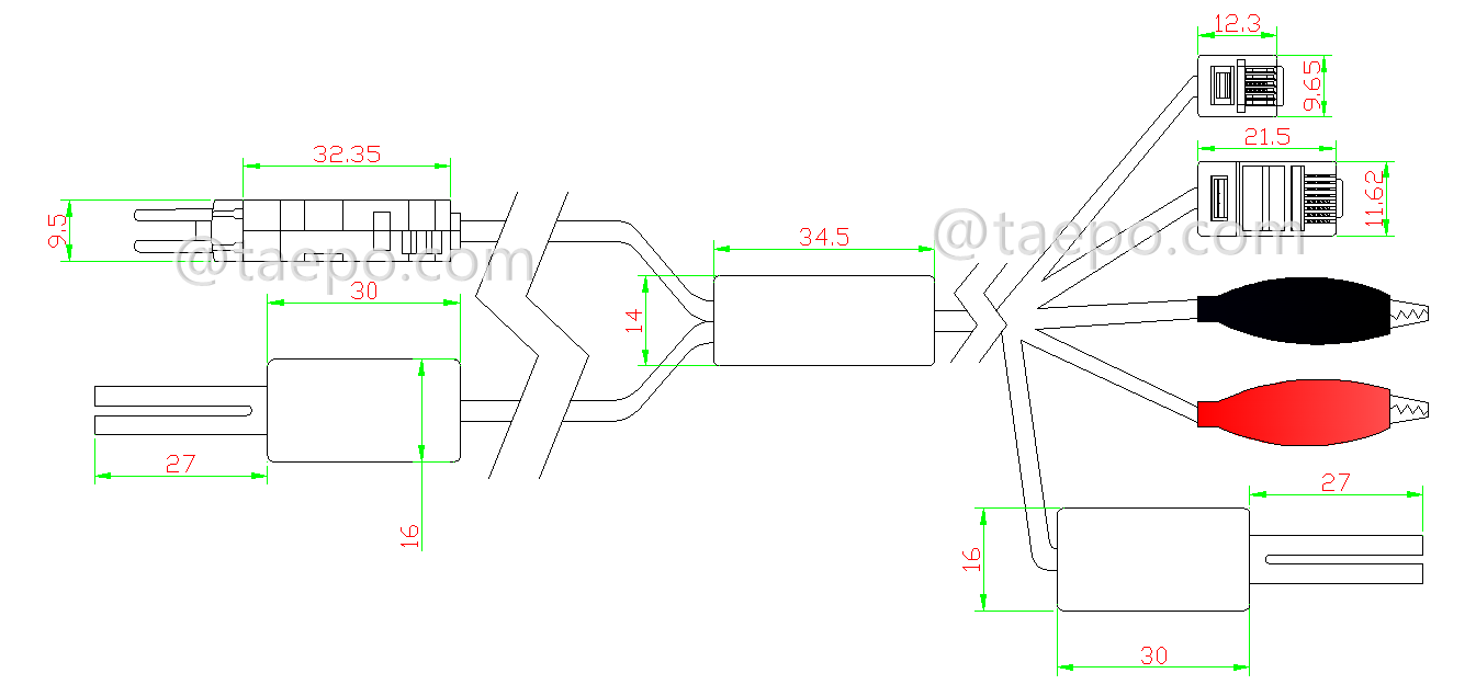 Schematic Diagrams for 2 pole test cord 