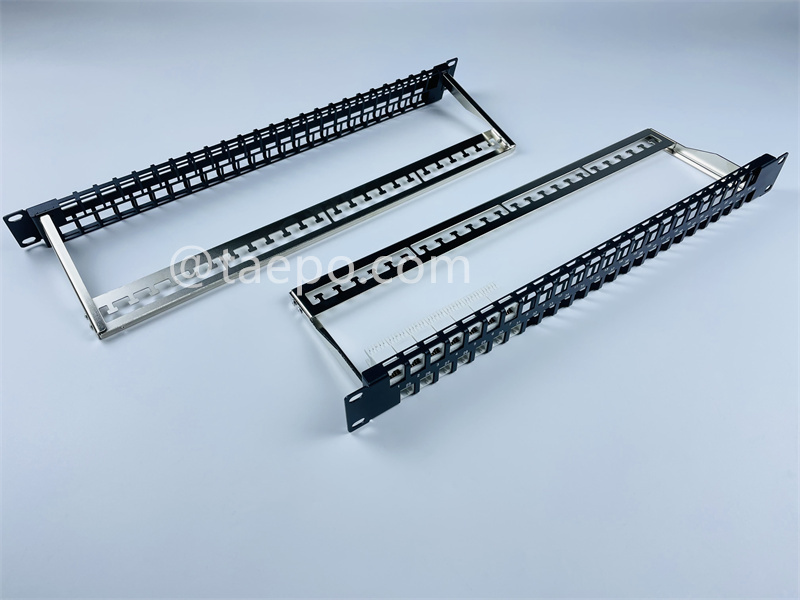48-port patch panel, blank, for UTP keystone jack, 19