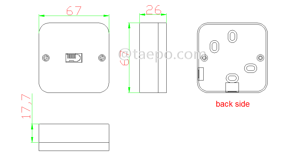 Schematic Diagrams for UK telephone jack cable junction box